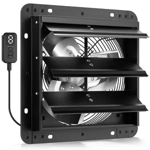 VIVOHOME 10" Shutter Exhaust Fan with EC Motor 900 CFM, Variable Speed, Timer, Wall-Mounted for Attic, Garage, Greenhouse, Chicken Coop, Barn Ventilation
