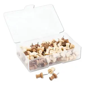 U Brands Reusable Wood Push Pin - Brass Finish, Brass Construction for Diving and Water Sports (Sports & Outdoor Use)