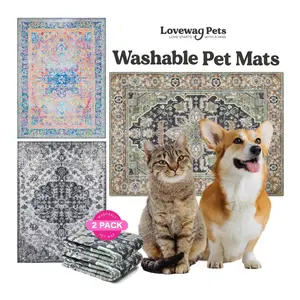 Pets Washable Dog Pads - Pack of 2, Eco-Friendly & Leak-Proof Design, Multi-Design Options: Sage Forest, Marmalade Sunshine, Moonlit Night, Rustic Terracotta, 16" x 24" & 36" x 48"& 28" x 41", Pack of 1: Sage Forest 54" x 72"