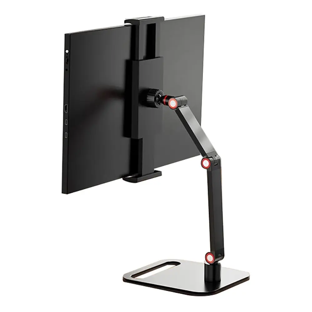 Multifunctional Monitor Arm Stand, Adjustable Modern Desk Mount with Sturdy Base, Expandable Desk Mount with Sturdy Base for 12-17.3" Screens, Tablet Holder, Boyfriend Gift