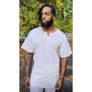 Dube Off-White African Dashiki Shirt - DP3949M4