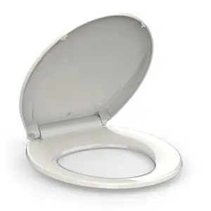 GARVEE Toilet Seat Round, Toilet Lid Soft Close, Easy Installation & Release, Comfortable Design, Biscuit