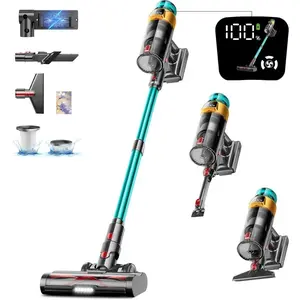 Cordless Stick Vacuum Cleaner - Anti-tangle Rechargeable with 600W 50KPA 70Mins Runtime & Charging Dock for Home Pet Hair, Carpet & Hard Floor