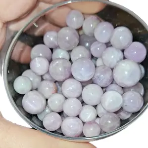 Kunzite with Chatoyancy mini crystal sphere intuitive pick
