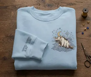 Embroidered Appa Sweatshirt, Flying Bison Shirt, Movie Embroidered Hoodie, Movie Aesthetic Gift for Fans