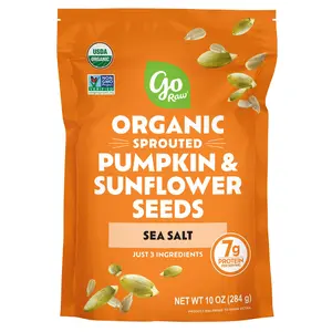 Go Raw Organic Sprouted Pumpkin & Sunflower Seeds, 10 oz, Sea Salted, Keto, Kosher, Superfood