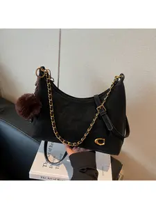Women's Large Capacity Vintage Faux Leather Handbag, Elegant Design, Perfect Gift for Mother's Day, Fashion Crossbody Bag, Travel & Commute