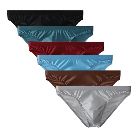 Men's Briefs - 4/6-Pack of Ice Silk Briefs, Breathable Fabric for Sport & Day Wear