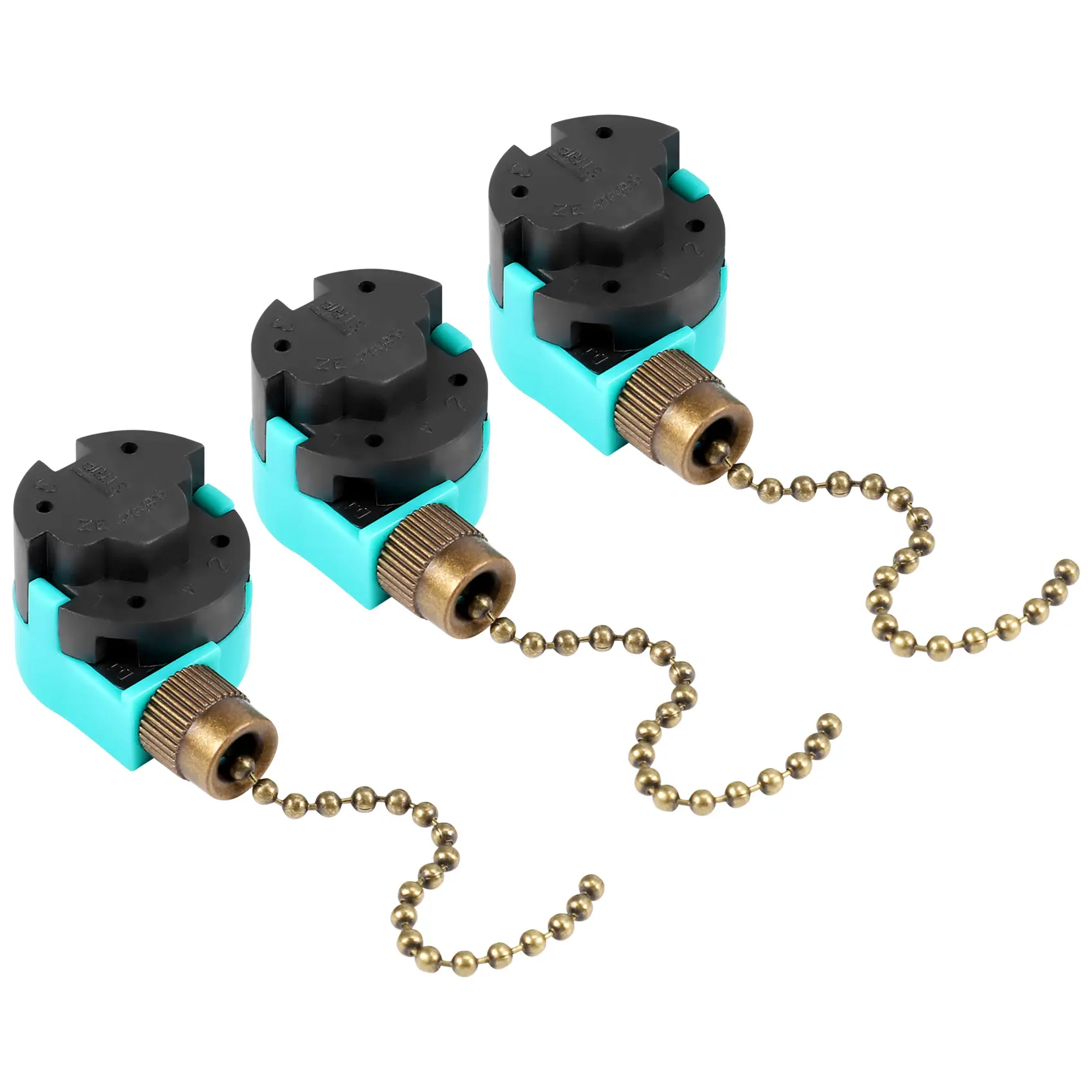 3 Pack Ceiling Fan Switch 3 Speed 4 Wire Zing Ear ZE-268S6 Fan Pull Chain Switch Replacement Speed Control Switch US