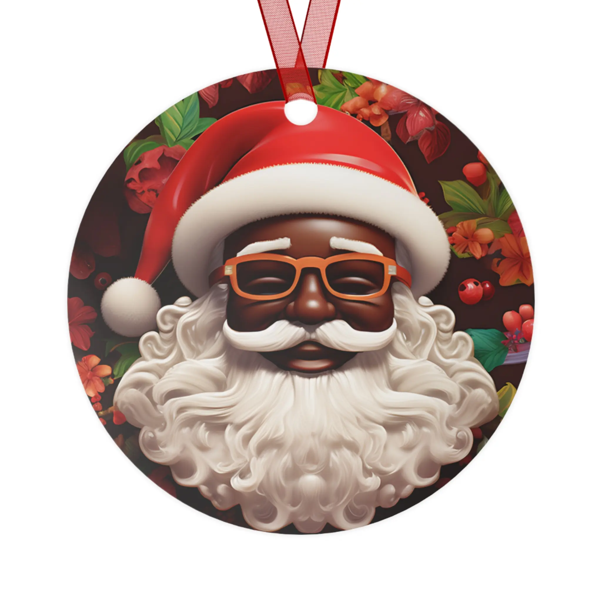 Black Santa Christmas Ornament Metal Christmas Ornament Realistic Black Santa Christmas Decorations