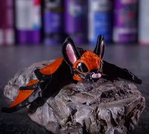 articulated bat flexi fidget figure- 3D printed- sensory toy for adhd- the perfect desk companion and gift