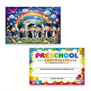16pcs/set 4x6 Inch, Graduation Season Theme, School Graduation Certificate Reward Card, A Meaningful Graduation Certificate Is the perfect Gift to Congratulate Students Son or Daugth from Teacher or P Custom Message Card
