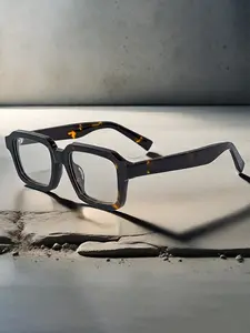 Vintage Square Frame Eyeglasses, Trendy Casual Eyeglasses for Outdoor Activities, Fashion Accessories for Daily Life