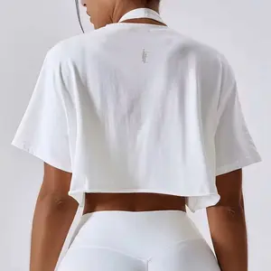 Image Fit Life Oversized Cropped Training Tee – White + Black