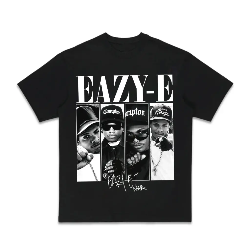 Eazy-E Compton Kings Vintage Graphic Rap T-Shirt – Classic Gangsta Rap Fan Tee