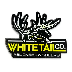 Whitetail Co. Black Yellow Decal 3”