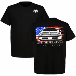 Dodge Ram 2ND Gen 1994-2002 Men's T-Shirt Short Sleeve Premium Cotton Tee for Truck Fans All Seasons Car Enthusiast Made in USA Ultra Cotton T-Shirt