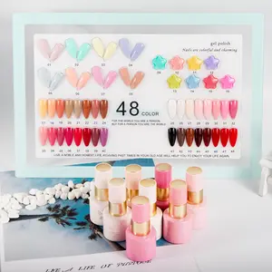 JR 8 Pcs 15ml Hema-free Gel Nail Polish Set, Pink Nude Red Blue Green Durable Smooth Gel Polish Kit Color Soak Off LED Nail Gel Polish Set Nail Art Starter Manicure Salon DIY at Home