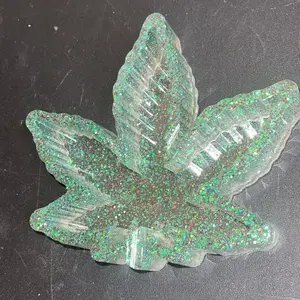 Custom Ashtrays with Glitter Epoxy Finish and Unique Blunt Holder Designs for Personalized Smoking Accessories