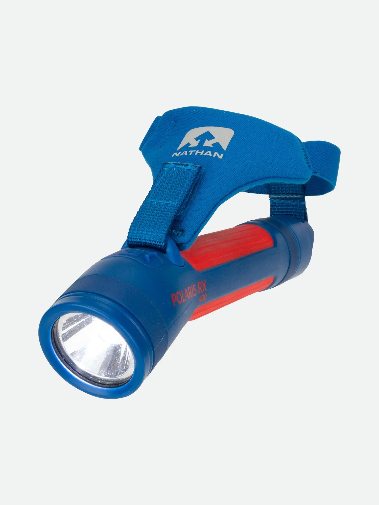 NATHAN Polaris 400 RX Runner's Hand Torch, Adjustable High Lumens USB Rechargeable Flashlight for Camping, Hiking, Adjustable Flashlight