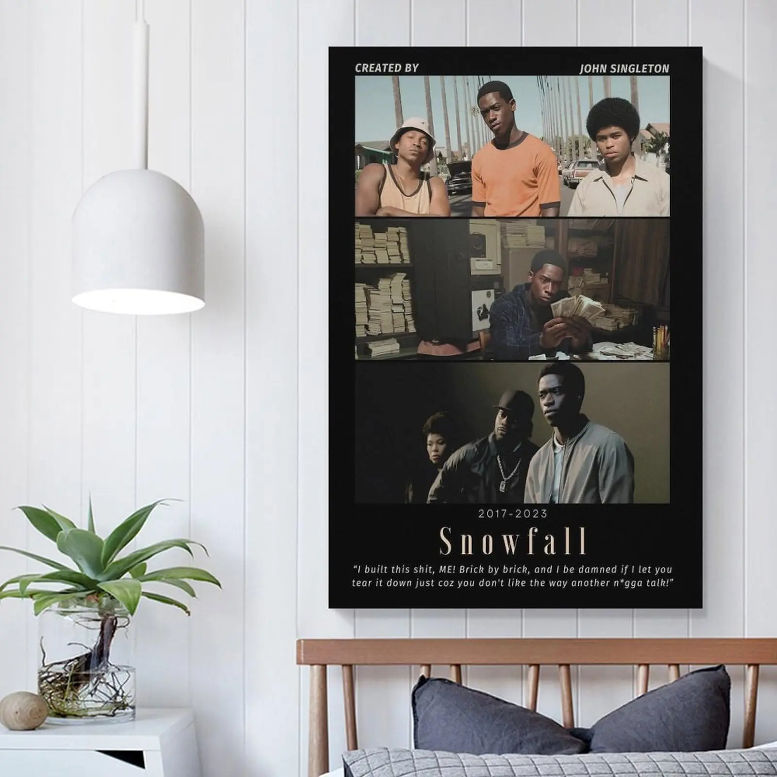 Snowfall | Franklin Saint Poster Vintage Poster | Retro Wall Art Home Decor | Damson Idris Print Unframed Tv Series | Tv Show | Gift Idea