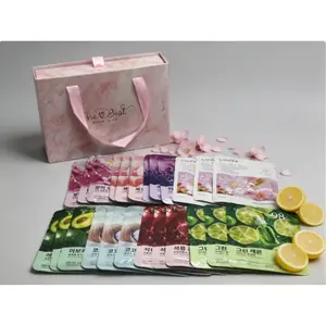 24 Counts Bulk Value Gift Bag 8 Plant Extract Fruit Mask Hydrating Oil Control Brightening Full Skincare Sheet Mask