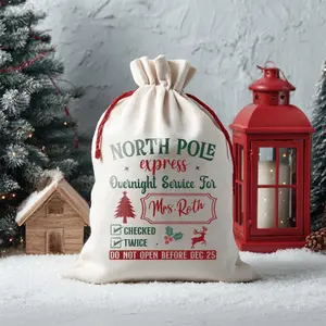 Santa’s North Pole Delivery Bag Personalized Christmas Gift Sack
