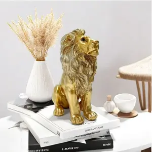 Lion-Shaped Statue, Resin Collectible Gift for Lion-Enthusiasts, Office and Home Decor, Desktop Accessory, Garden Figurine, Outdoor Decoration, Ornaments
