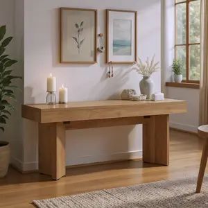 TV Stand for Up to 55 Inch, Mid Century Modern Entertainment Center with Sturdy Legs, Low Console Table Behind couch Table for Living Room, Bedroom