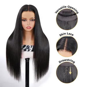 【New In】OQ HAIR Yaki Straight Lace Front FreedoorM Wigs Human Hair Pre Plucked 180% Density 9x6 HD Skin Lace Glueless Wigs