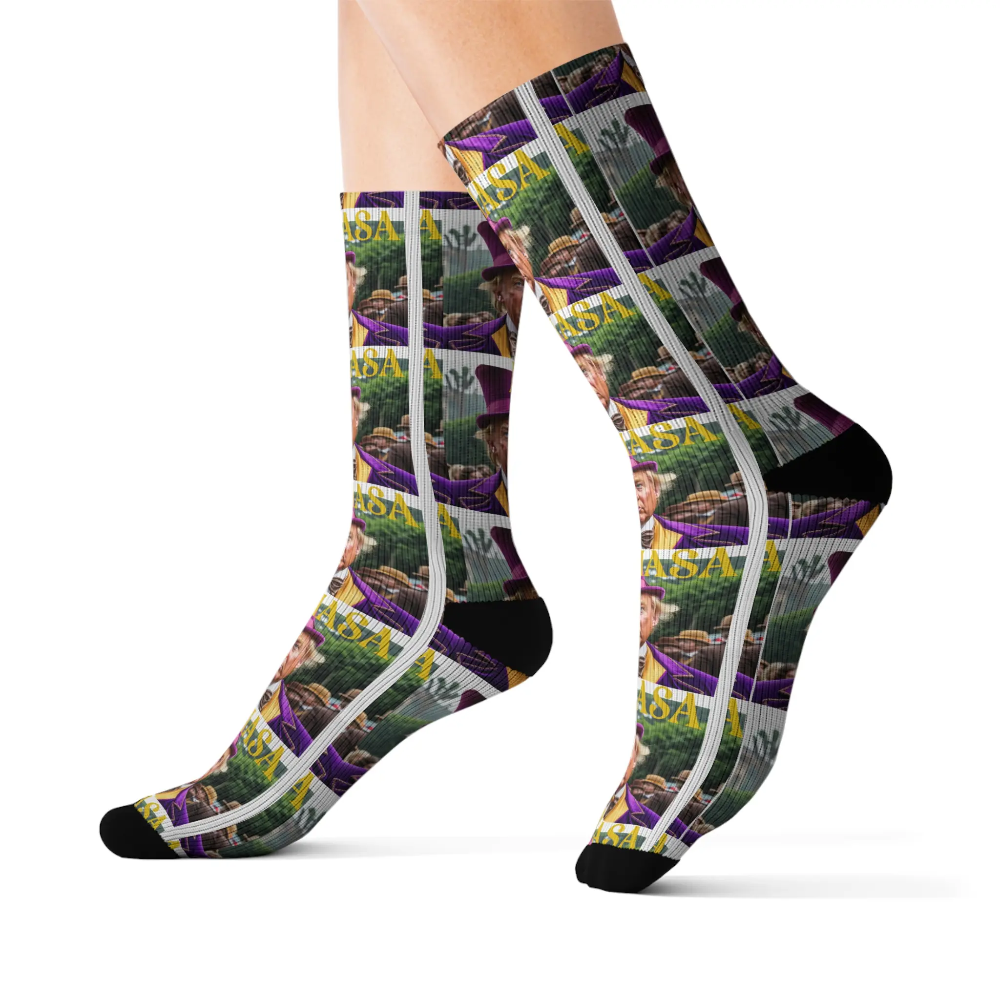 Trump funny Make America Sweet Again Socks – Step Into Whimsy Comfort Fit Cotton Stocking Stuffer