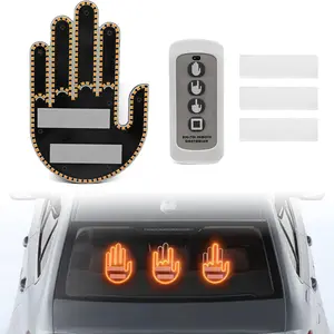 Car Gesture Decorative Light, Ambient Lighting Kit, Rechargeable Led Gesture Light, Road Rage Led Signs Calms Road Rage, Decoration led lights car