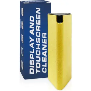 Car Screen Cleaner Spray And Wipe, 2-in-1 Spray and Microfiber Cloth Touch Screen Cleaner For Car Display, Cell Phone, Laptop, IPad, IPhone, Macbook Air, Computer (Yellow)