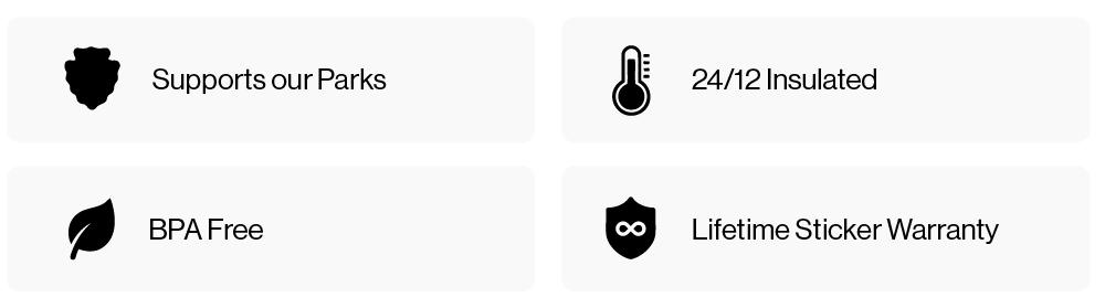 National Park Sticker Bottle | Insulated - Dark Sky Bundle