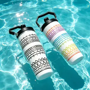 Custom Text Hidden Message Stainless Steel Tumbler - 20oz/30oz/40oz, Insulated, Portable, Leak-Proof Black Tumbler with Sarcastic "I'm Fine" Design, Unique Gift Idea