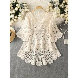 Crochet Hollow Pullover 193#-7