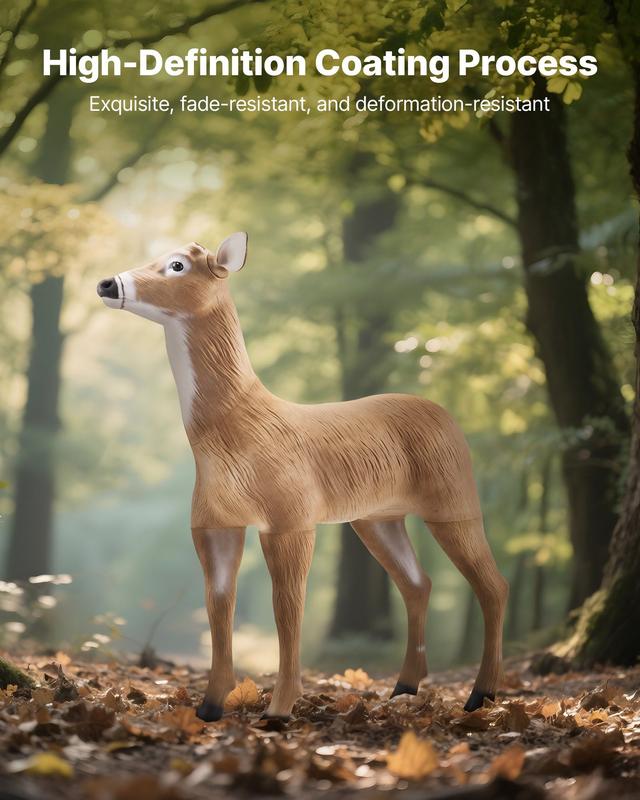 VEVOR Deer Decoy Outdoor Realistic Durable Doe Decoys for Hunting Foldable Legs 1-Pack