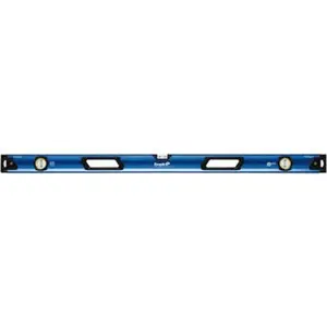 Empire Level Magnetic 48" Long 3 Vial Box Beam Level Metal, Blue, 1 Level & 2 Plumb Vials EM75.48