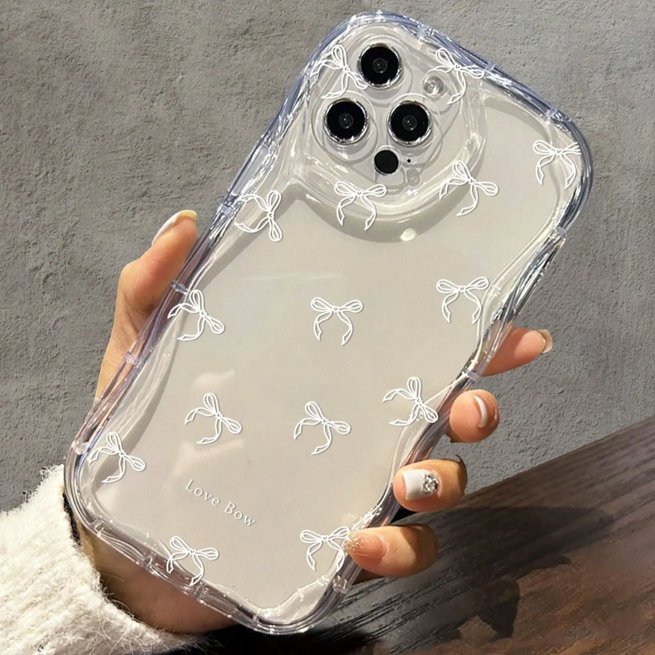 Butterfly Knot Protective Phone Case for All Genders, Fits Apple iPhone 17 Pro Max, Air 16 Pro Max, 15, 14, 13, 12, 11, X, XR, Transparent Thick Full Cover Anti-Drop Casing
