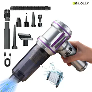 BILOLLY 16000Pa Cordless Car Vacuum Cleaner, High Power Brushless Motor, Rechargeable 21700 Battery, Portable Handheld Vacuum for Car Detailing, Home, Pet Hair, Wet Dry Use, with Attachments for Crevices, Keyboard, Sofa & Carpet Cleaning