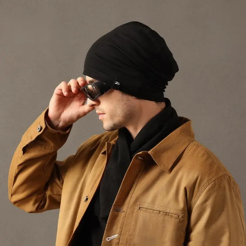 High elasticity universal head circumference，UnisexSpring and Autumn Outdoor Cycling Warm Headwrap Hat with Ear Protection,  Antistatic Couple Gift