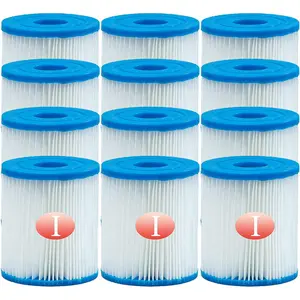 Type I Pool Filter , 58093 Replacement Filter  for 300/330 Gal/H Filter Pump, for Summer Waves Above Ground Pool Pump (12 Pcs)