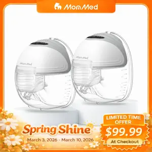 MomMed Breast Pump, Hands Free S21,Wearable Breast Pump Electric Breast Pump, 24mm Portable Electric Breast Pump, Strong Suction, Low Noise, Wearable Breastfeeding Pump Portability