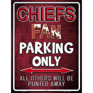 Chiefs Metal Novelty Parking Sign