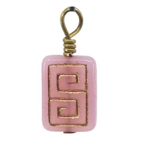 Pink Greek Key