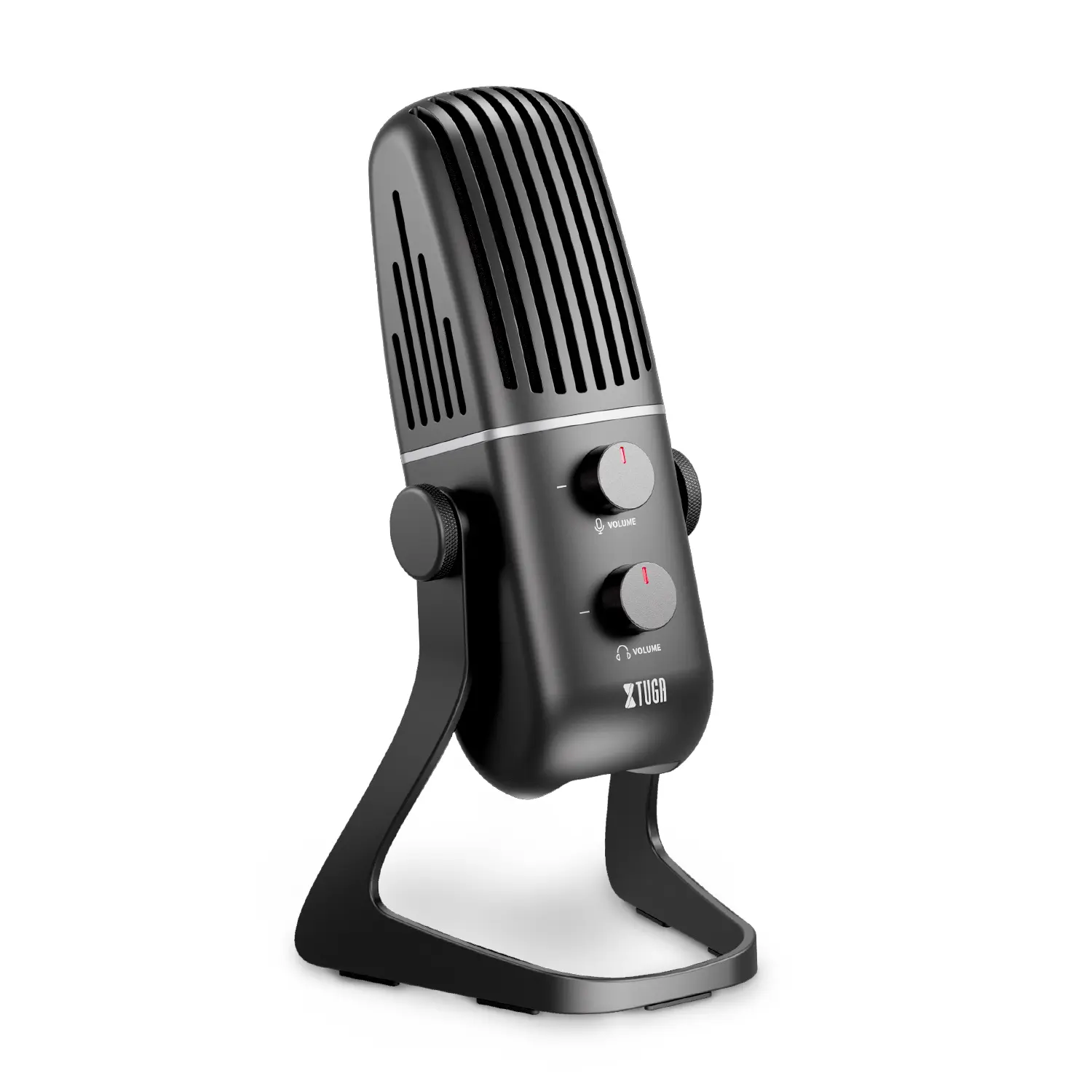 XTUGA-X-4     USB Microphone for Gaming, Streaming, Podcasting, Twitch, YouTube, Discord, Recording for PC and Mac, Plug & Play -Blackout