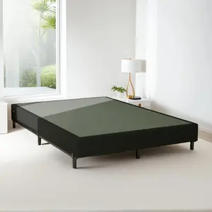 5 Inch Box Spring For Queen Bed,Queen Size Box Spring Only,Heavy Duty Mattress Foundation,Metal Bed Base,Non-Slip,Easy Assembly Floor with Guardrail