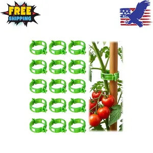 100pcs Tomato Clips for Climbing plants, Plastic Trellis Plant Support Clips