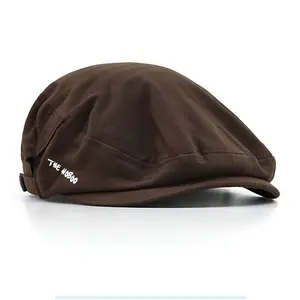 Unisex Reverse-Wear Beret - Vintage Artistic Newsboy Cap, Spring/Summer Outdoor Sun Protection, Everyday Fashionable Embroidered Versatile Cap