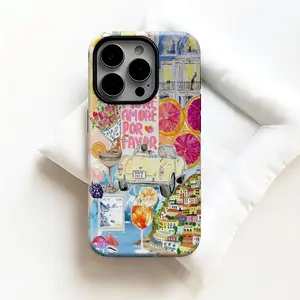 Coquette Italian Summer Collage Phone Case, The romance of coastal town,iPhone 17 16 15 14 13 12 11 Pro Max Samsung Galaxy S25 24 23 22 21 Ultra Plus FE, Summer Gift for Her